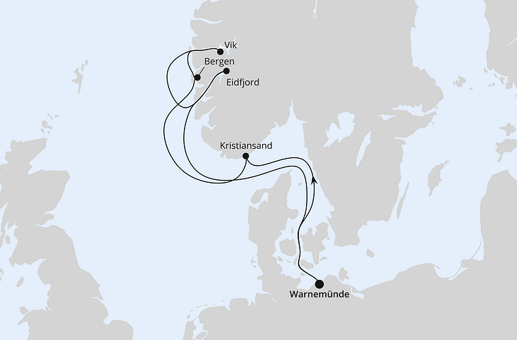 Impression zu AIDA ALL IN Sommer 2027 - Norwegens Fjorde