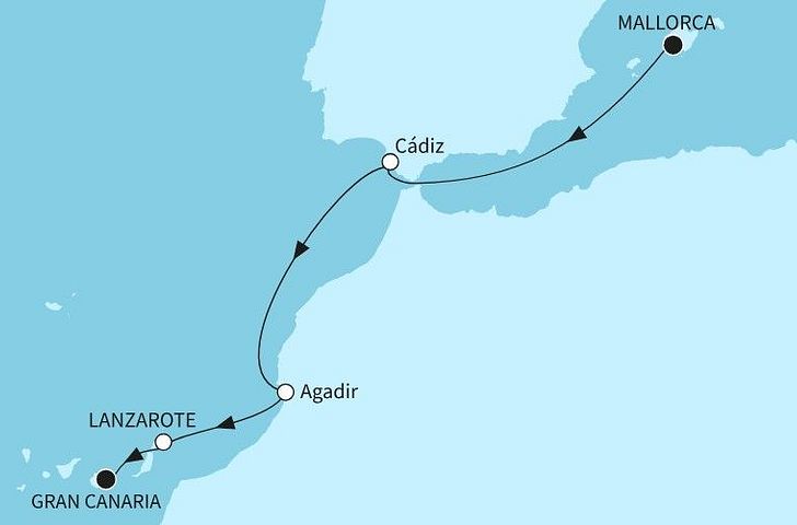 Impression zu Mein Schiff Einzelkabinen Special - Mein Schiff 7 - Die Südspitze Europas