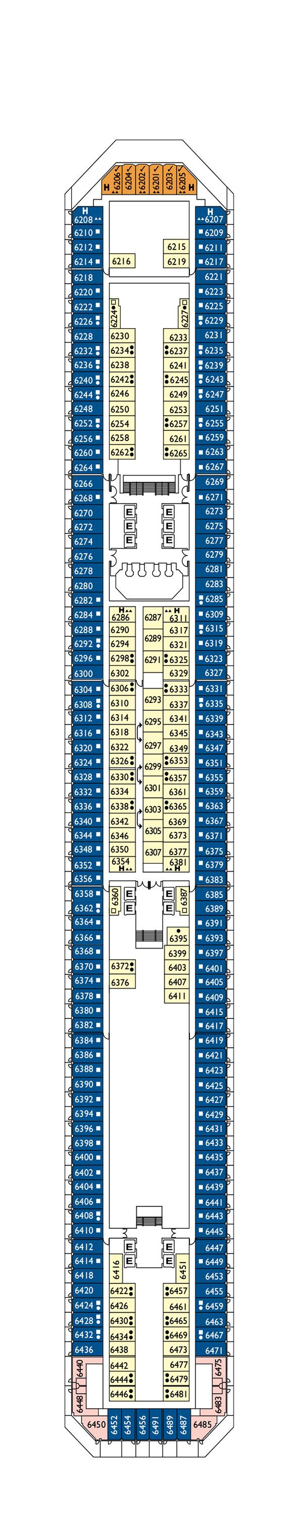 Costa Serena - Costa Kreuzfahrten - Deck 6 (Centaurus)