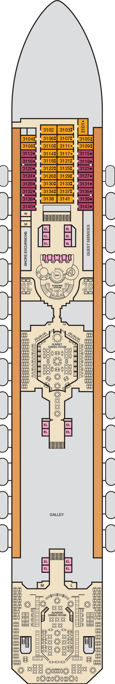 Carnival Sunshine - Carnival Cruise Line - Deck 3 (Lobby)