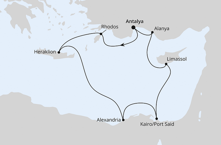 Impressionn zu Winter 2025/26 - AIDAstella - Östliches Mittelmeer mit Ägypten