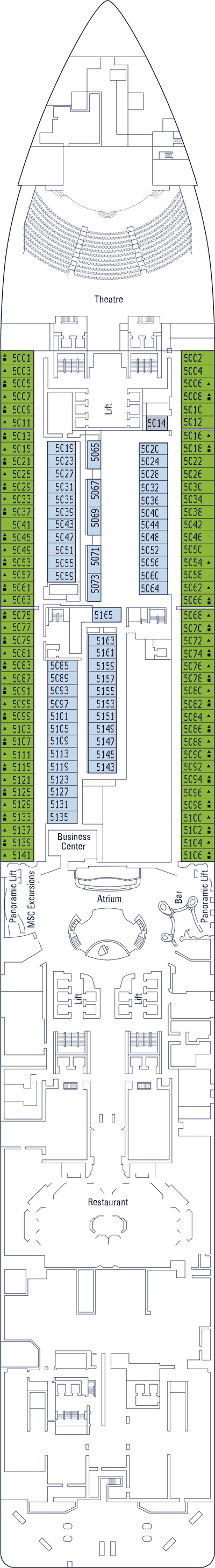 MSC Virtuosa - MSC Cruises - Deck 5 (Mozart)