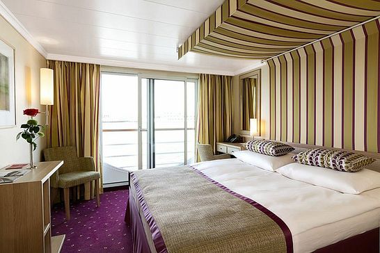 A-ROSA SILVA - A-ROSA - 2-Bett-Außenkabine mit französischem Balkon, Kategorie C (C)