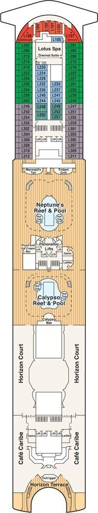 Ruby Princess - Princess Cruises - Deck 15 (Lido)