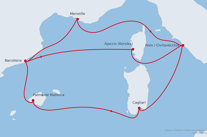 Impression zu AIDA Sommer 2026 - AIDAcosma -Spanien, Frankreich & Italien