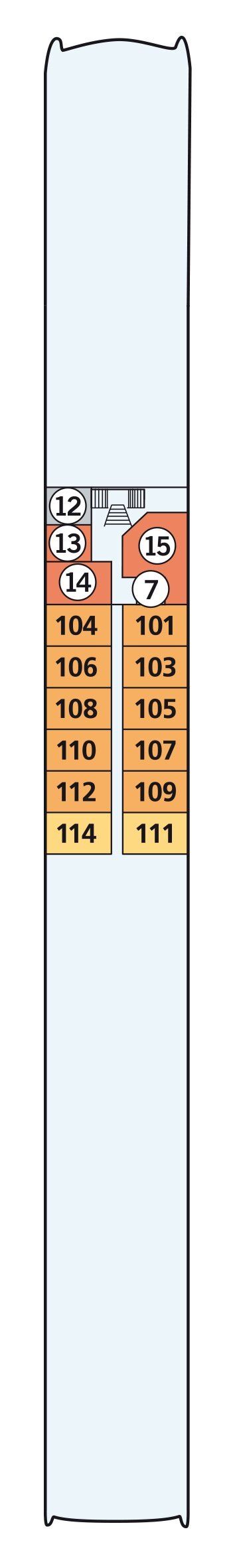 MS Amadeus Princess - Amadeus Flusskreuzfahrten - Deck 1 (Haydn-Deck)