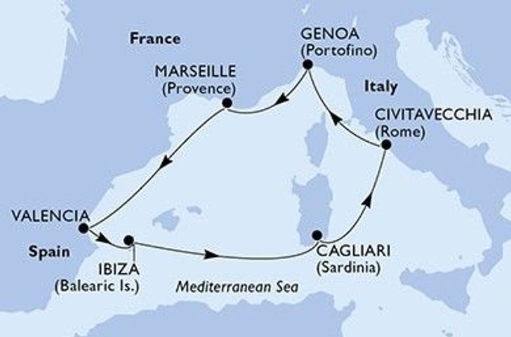 Impression zu Sommer 2026 - MSC Musica - Mediterrane Kulturhighlights