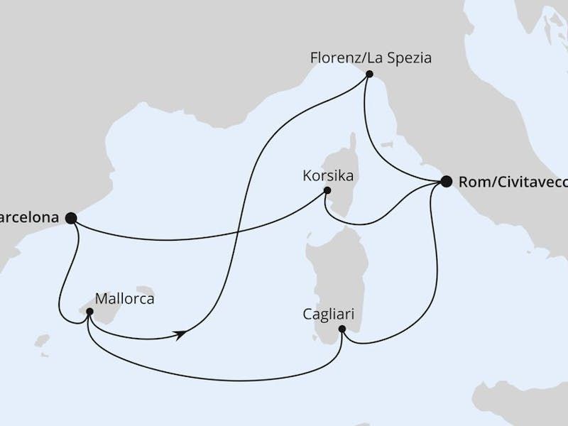 Spanien, Frankreich & Italien ab Barcelona 1