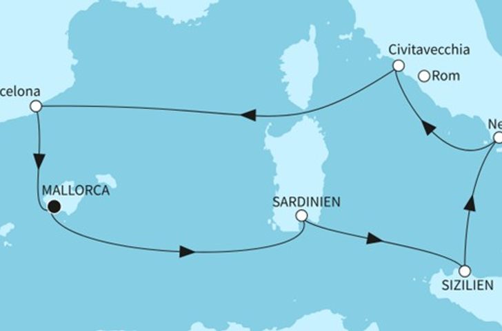 Impressionn zu Sommer 2025 Balkon Special - Mein Schiff Relax - Spanien & Italien