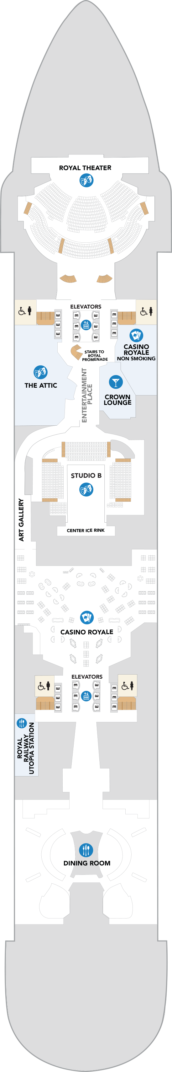 Utopia of the Seas - Royal Caribbean International - Deck 4 (Deck 4)