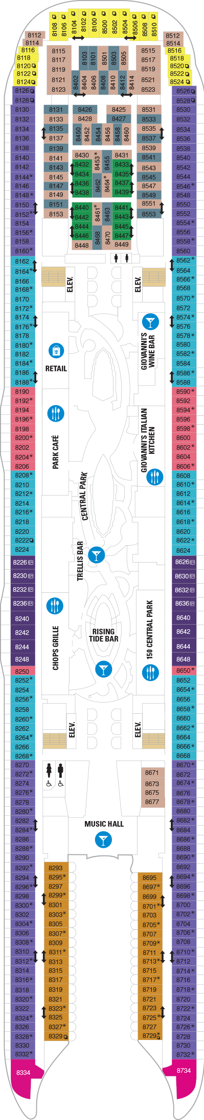 Wonder of the Seas - Royal Caribbean International - Deck 8 (Deck 8)