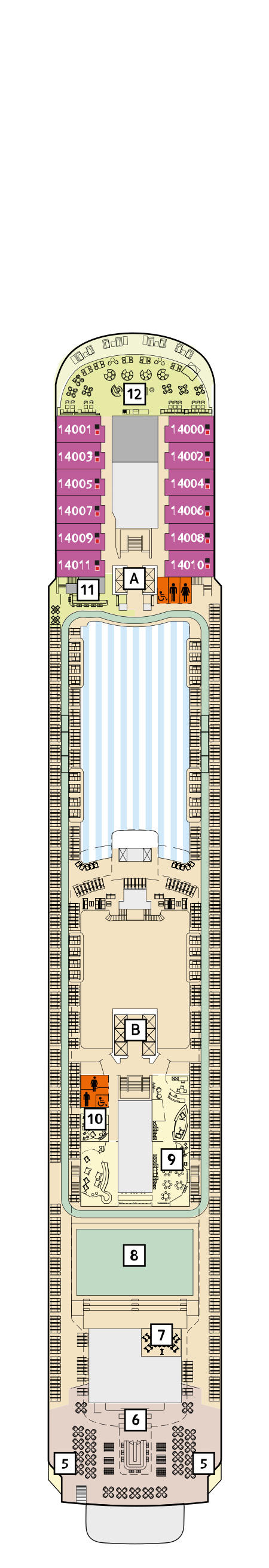 Mein Schiff 5 - TUI Cruises - Deck 14 (Horizont)