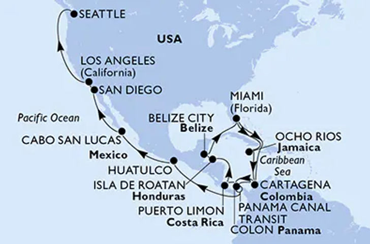 Impression zu Winter 2026/27 - MSC POESIA - Von karibischen Paradiesen zu Pacific Coast Juwelen