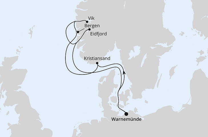 Impression zu Kreuzfahrten mit AIDAdiva - Sommer 2026 - Norwegens Fjorde ab Warnemünde