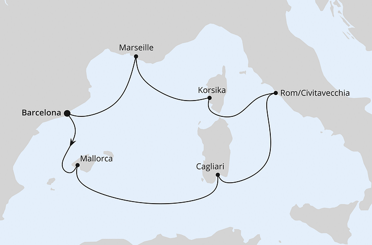 Impressionn zu AIDA Angebot der Woche - AIDAcosma - Mediterrane Schätze mit Sardinien