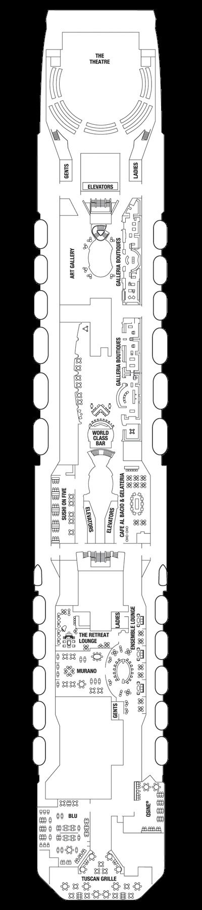 Celebrity Eclipse - Celebrity Cruises - Deck 5 (Entertainment Deck)