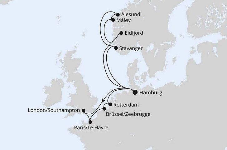 Impression zu Herbstferien 2026 - AIDAperla - Metropolen & Norwegen