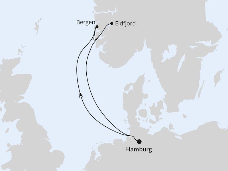Kurzreise nach Norwegen ab Hamburg