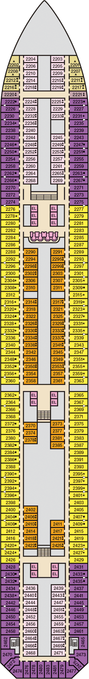 Carnival Splendor - Carnival Cruise Line - Deck 2 (Main)