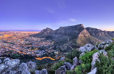 Aussicht auf den Tafelberg in Kapstadt