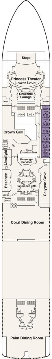 Caribbean Princess - Princess Cruises - Deck 6 (Fiesta)