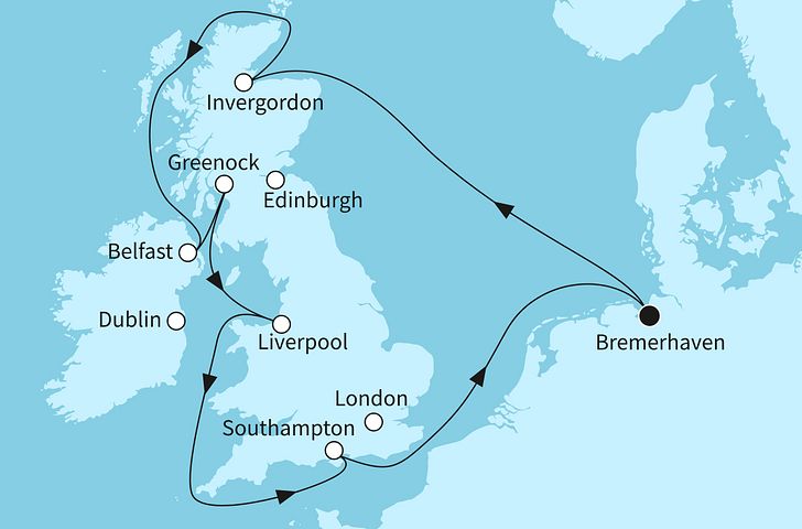 Impressionn zu Sommer 2025 - Mein Schiff 3 - Großbritanniens Schätze