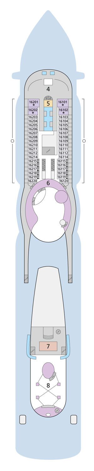 AIDAprima - AIDA Cruises - Deck 16 (Deck 16)