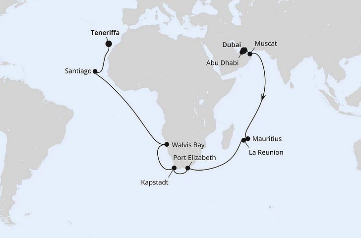 Impression zu AIDA Winter 2026/27 - AIDAprima - Von Dubai über Afrika nach Teneriffa