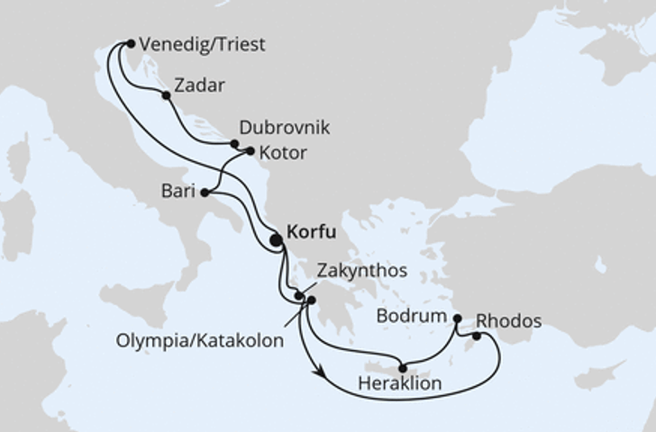 Impression zu AIDA ALL IN Sommer 2026 - AIDAblu - Adria & Griechenland
