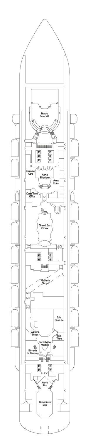 Costa Diadema - Costa Kreuzfahrten - Deck 4 (Perla di Venere)