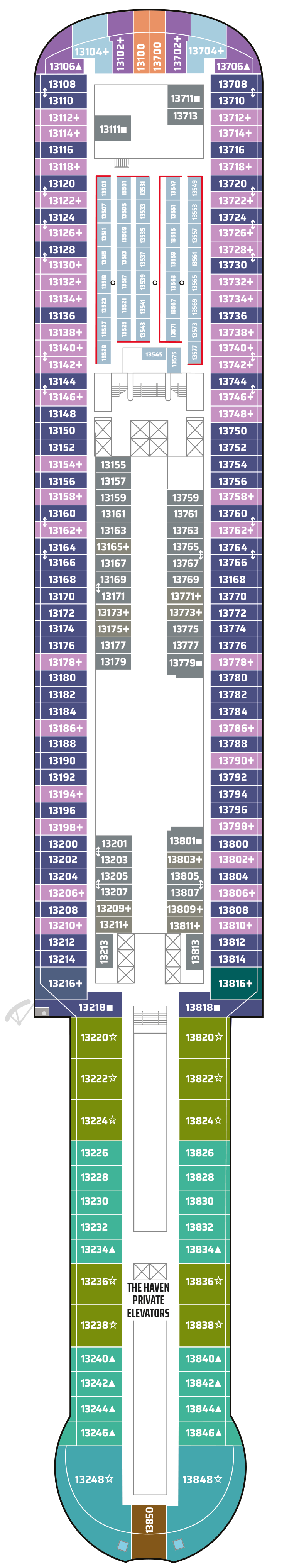 Norwegian Aqua - Norwegian Cruise Line - Deck 13 (Deck 13)