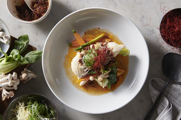 Halibut im Restaurant