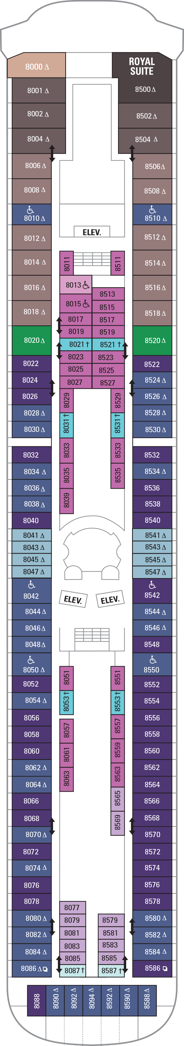 Vision of the Seas - Royal Caribbean International - Deck 8