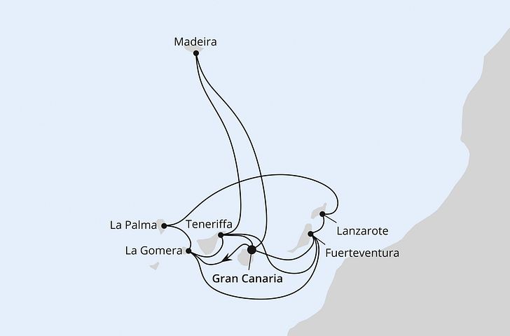Impression zu AIDA ALL IN Winter 2025/26 - AIDAbella oder AIDAluna - Große Kanaren-Rundreise
