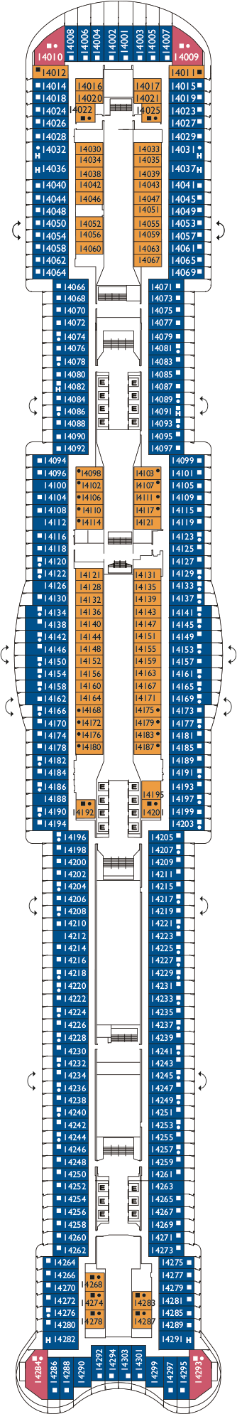 Costa Smeralda - Costa Kreuzfahrten - Deck 14 (Venezia)