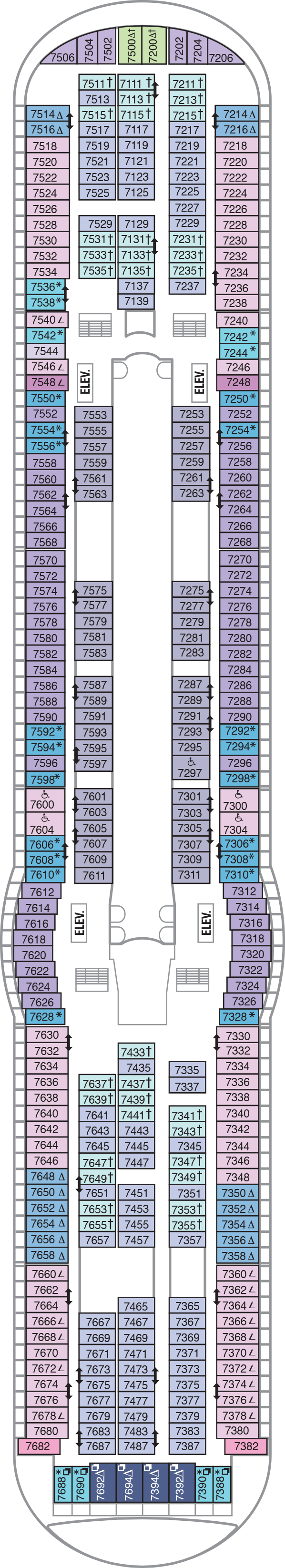 Adventure of the Seas - Royal Caribbean International - Deck 7