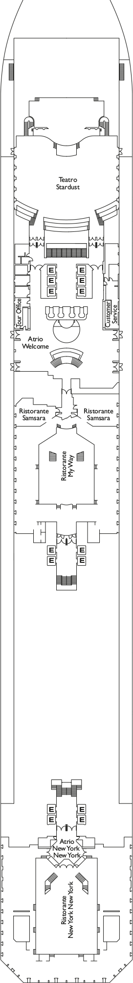 Costa Pacifica - Costa Kreuzfahrten - Deck 3 (Mood)