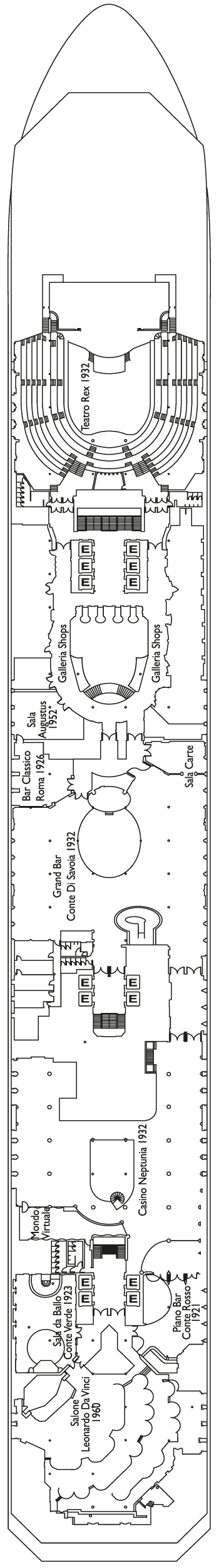 Costa Fortuna - Costa Kreuzfahrten - Deck 5 (Genova)
