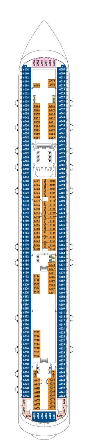 Costa Diadema - Costa Kreuzfahrten - Deck 6 (Braganza)