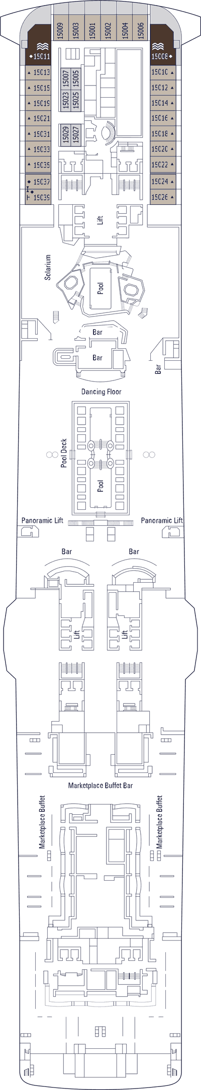 MSC Bellissima - MSC Cruises - Deck 15 (Preziosa)
