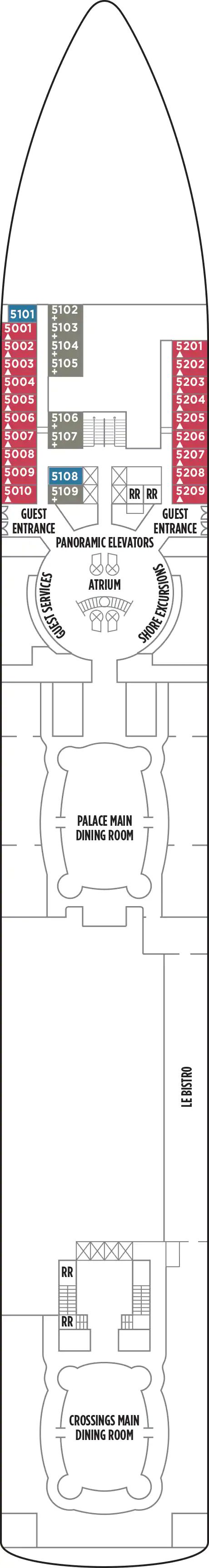 Norwegian Sky - Norwegian Cruise Line - Deck 5 (Atlantik -Deck 5)
