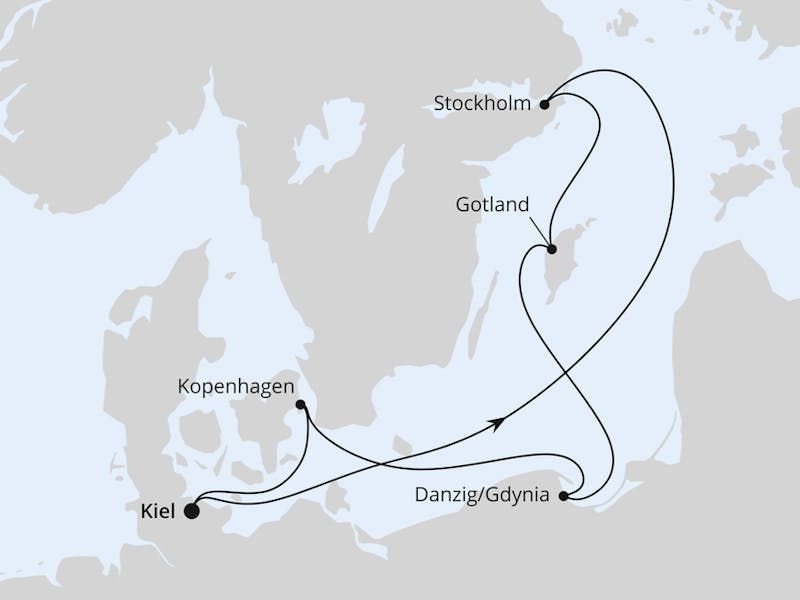 Schweden, Polen & Dänemark ab Kiel