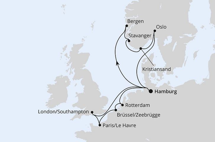 Impressionn zu AIDA Winter 2026/27 - AIDAnova - Metropolen & Südnorwegen ab Hamburg