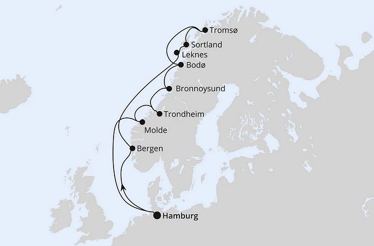 Impression zu AIDA ALL IN Sommer 2026 - AIDAsol oder AIDAbella - Herbstliche Nordlichter