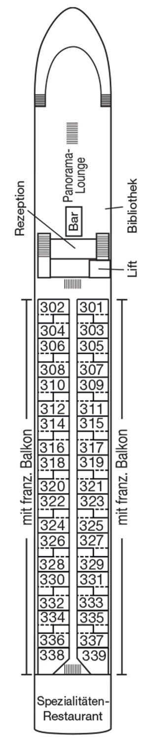 MS Antonia - Phoenix Flusskreuzfahrten - Deck 3 (Oriondeck)
