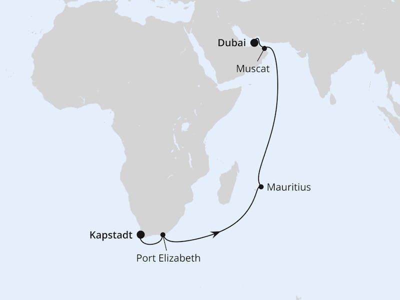 Von Kapstadt über Mauritius nach Dubai 1