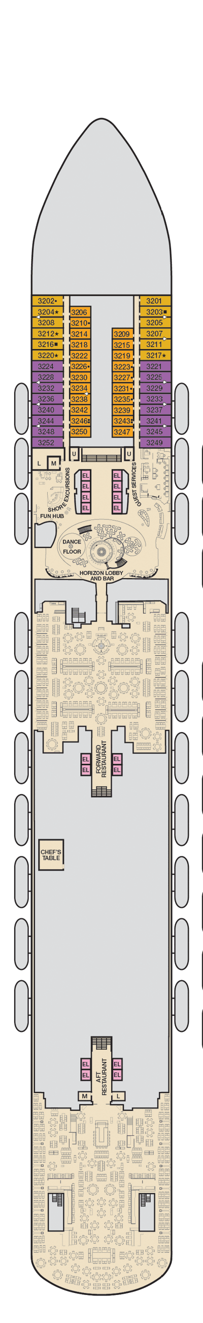 Carnival Horizon - Carnival Cruise Line - Deck 3 (Lobby)