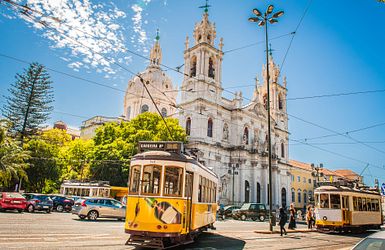 Straßenbahn in Lissabon, Portugal
