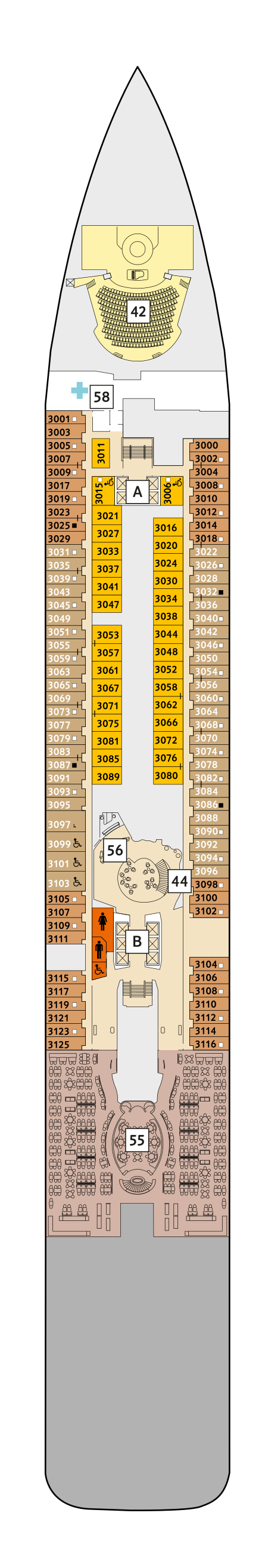 Mein Schiff 3 - TUI Cruises - Deck 3 (Atlantik)