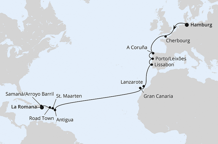 Impression zu Winter 2027/28 - AIDAprima - Von Hamburg in die Karibik